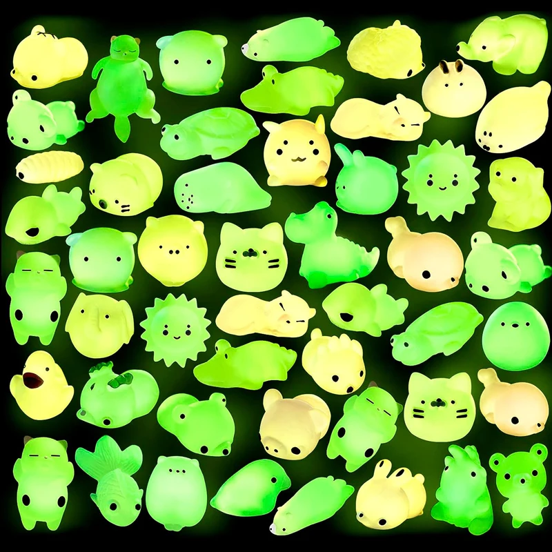 Fidget Mochi Animals Glow In The Dark Stress Relief Toys For Kids Funny Gifts Regalos Para Cumplea&ntilde;os Infantil Invitados