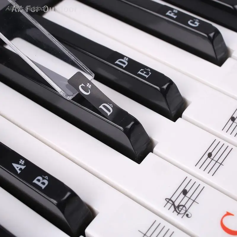 1Pc Multicolour Piano Stickers Keyboard Key Note Removable Piano Keyboard Note Labels Stickers for Kids Beginners