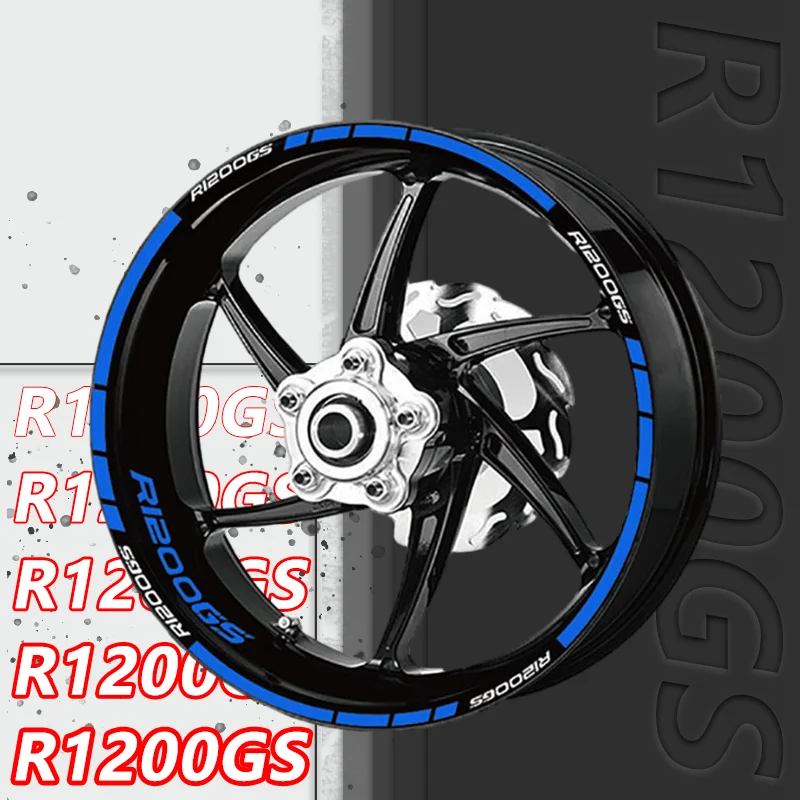 Wheel Stickers For BMW R1200GS R1200RS R1200 GS R1200 RS Motorcycle Decal Rim Stripe Reflective Waterproof Tire Decal Sticker motorcycle tire sticker wheel rim film border reflective waterproof decals for bmw f750 f850 f650 f700 f800gs g310 r1200 r1250gs