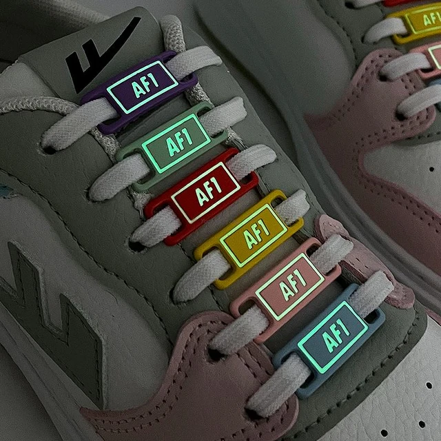 Encantos de encaje para zapatos Nike Air Force 1 con cordones planos  blancos para zapatos