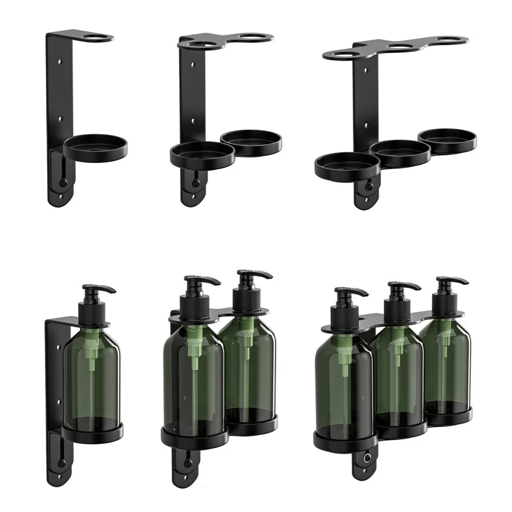Soap Dispenser 1pcs Stainless Steel Wall Mounted Bottle Holder Shower Gel Shampoo Storage