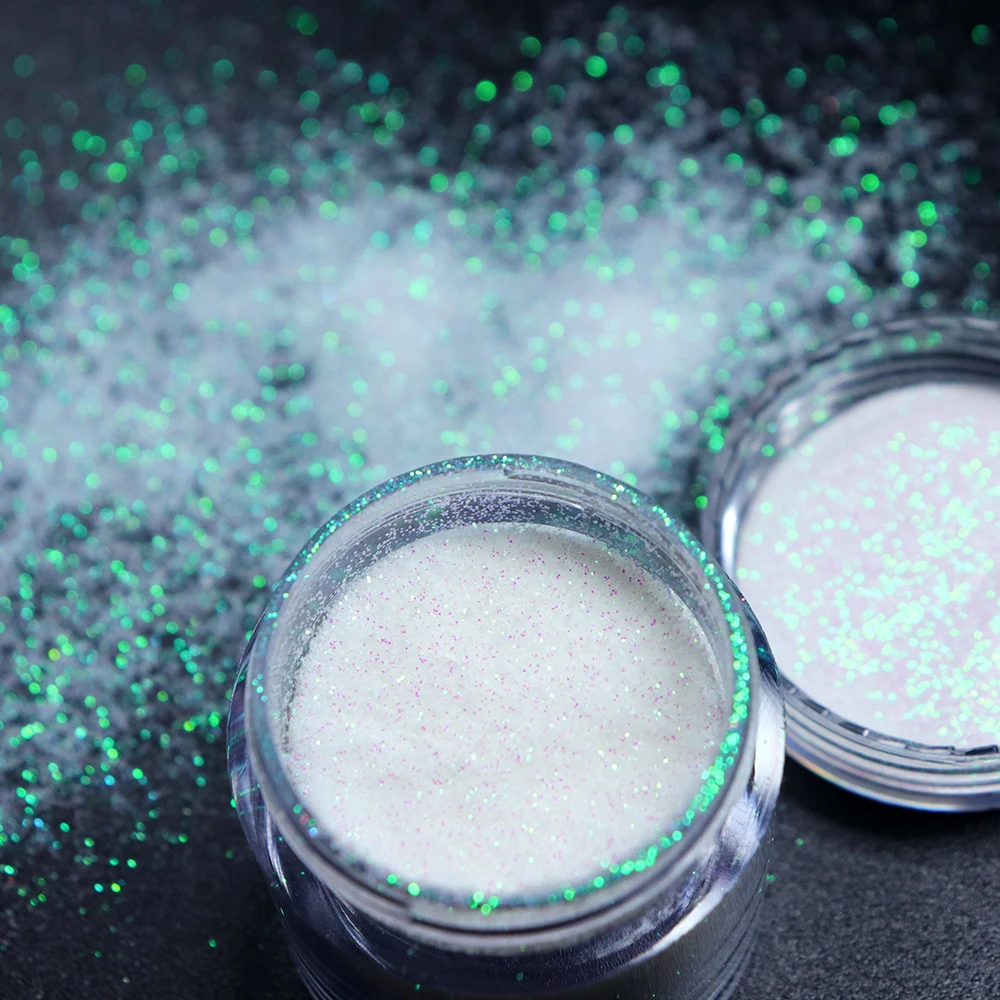 White Iridescent Glitter for Resin 