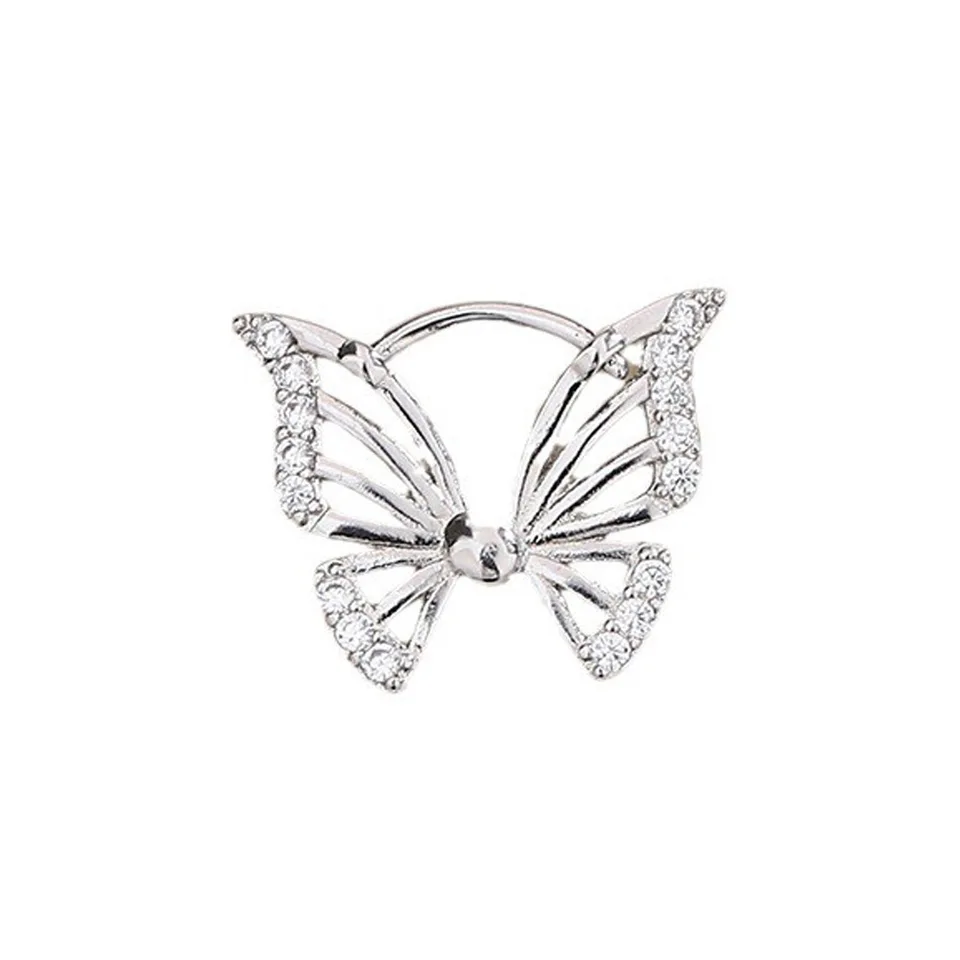 Orecchini Donna A Farfalla In Argento 925 Con Zirconia - Regalo In Elegante Scatola Portagioie - 3