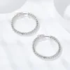 WUIHA 925 Sterling Silver Real GRA Moissanite Diamonds Wedding Engagement 30 MM Hoops Earrings Anniversary Gift Fine Jewelry 6