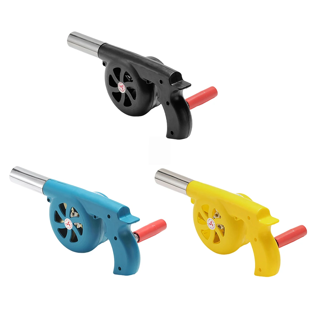 Air Blower BBQ Fan Hand Blower Hand Crank Fan Air Blower Fast Fire Starter Lightweight Grill Picnic Camping Stove Accessories Portable