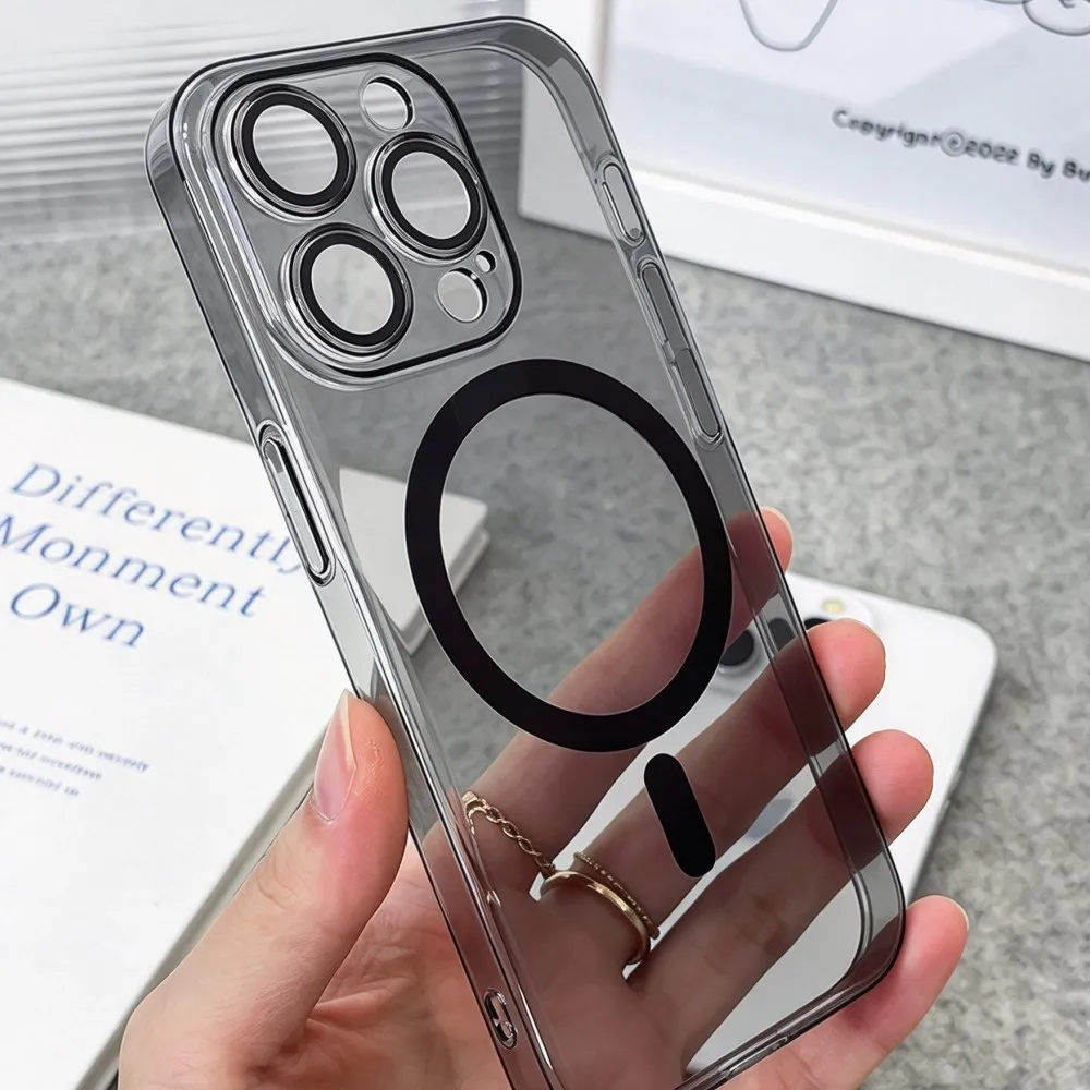 Ultra-Thin HD Clear Magnetic Wireless Charging Case - Slim Hard Plastic Cover