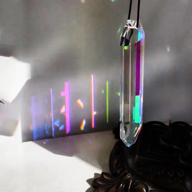 H & D 120 Mm -Es Szivárványkészítő Hatszögletű Bar Csillár Napsütő Kristályüveg Prizma Medál Diy Kiegészítők Karácsonyfa Dísz