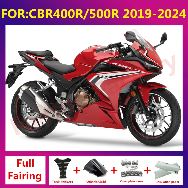 

For CBR400R CBR500R CBR 500R CBR500 CBR400 2019 2020 2021 2022 2023 2024 full Fairing Kit fit body fairings zxmt Set red white