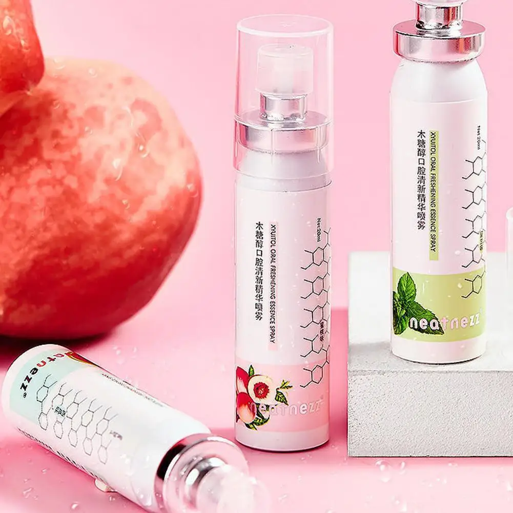 20mL Breath Freshener Spray Honey Peach Mint Flavor Artifact Female