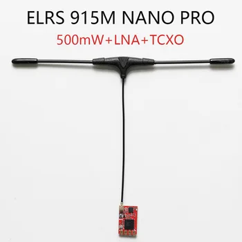 ELRS 915M NANO PRO ExpressLRS Ricevitore 500mW RX Con Antenna tipo T TCXO LNA Filtro A Lungo Raggio Per RC FPV Droni Parti di Aerei