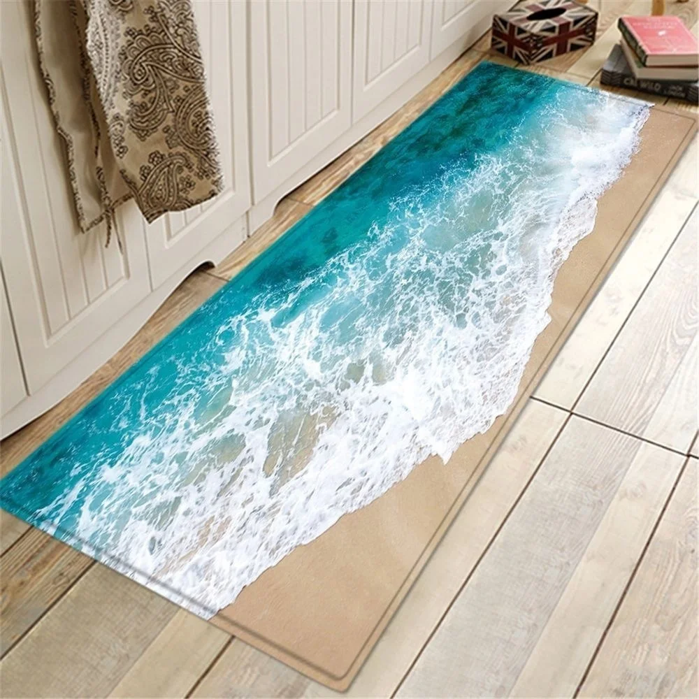 Entrance Door Mat Bathroom Kitchen Carpet Hallway Doormat Anti-Slip Carpet Kitchen Mat Bath Rug Wood Pattern Floor Alfombra