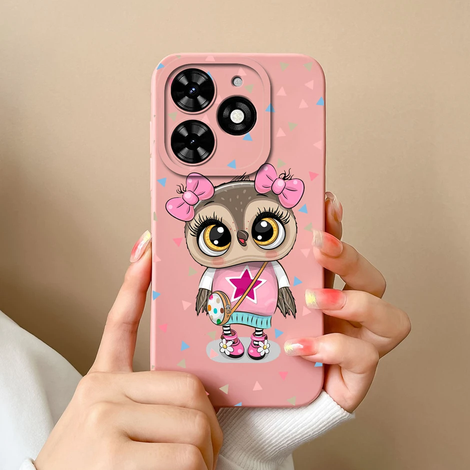Cute Love Heart Cartoon Style Liquid Silicone Phone Case - New Design