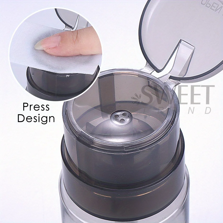 100ml Empty Refillable Nail Storage Bottle Push Down Pump Dispenser Tools Pro Liquid Press Polish Container Manicure Accessories
