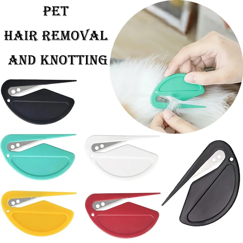 Multicolor Pet Knot Cutter Hair Remover Stainless Steel Painless Safe Grooming Brush for Dogs Cats Effective Shedding Comb Tool Multicolor Pet Knot Cutter Hair Remover Stainless Steel Painless Safe Grooming Brush for Dogs Cats Effective Shedding Comb Tool