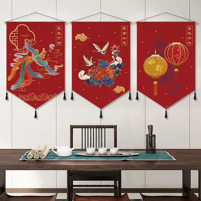 

Chinese Style Scroll Paintings Living Room Bedroom Vintage Room Decor Aesthetic Tapestry Wall Hanging Home Decoration Poster