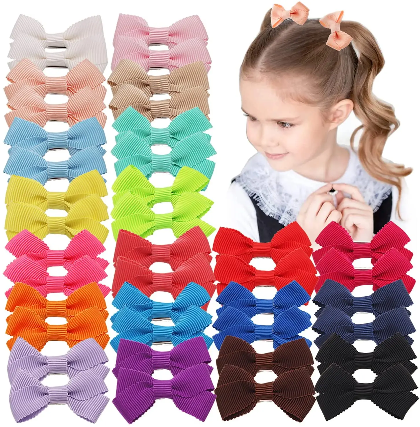 142640PcsBabyGirlsHairClipsBabyHairBowsToddlerGirlsHair