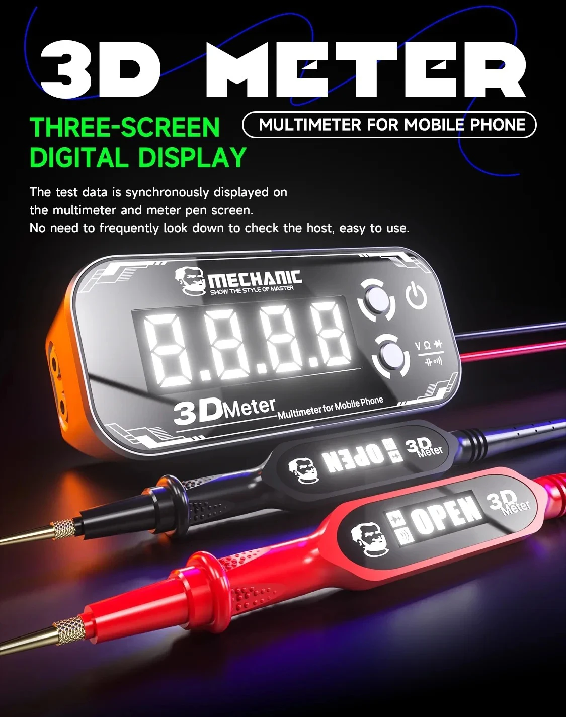 MECHANIC 3DMeter Mobile Phone repair Multimeter High-Precision detection With ba