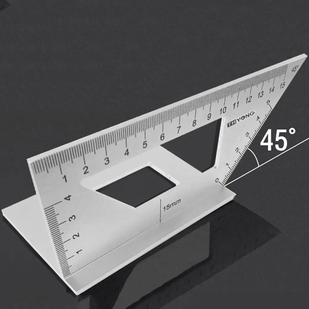 Woodworking Gauge T-Type Woodworking Gauge Ruler Multifunction Ruler 45 90 Degree Gauge Rule Measurement Tool Carpentry Scribe Mark Line Measuring