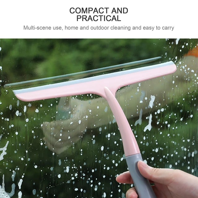 2/1pcs Shower Squeegees, 10-Inch Streak-Free Handheld Squeegee Cleaner, Rubber Wiper Blade Window Cleaning Tool for Glass, Mirror, Auto Car Windshield