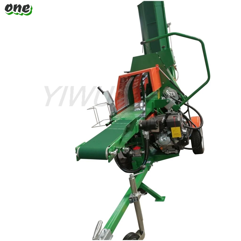 New Design 20 Ton Gasoline Wood Processor Log Splitter Wood Cutter with CE
