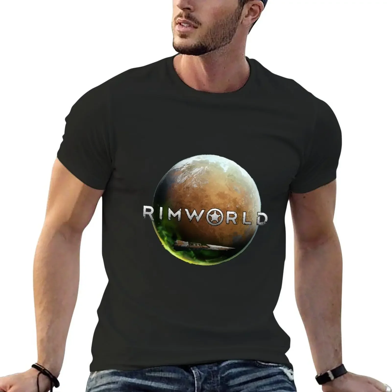 

Planet Rimworld T-Shirt tops korean fashion hippie clothes clothes for men