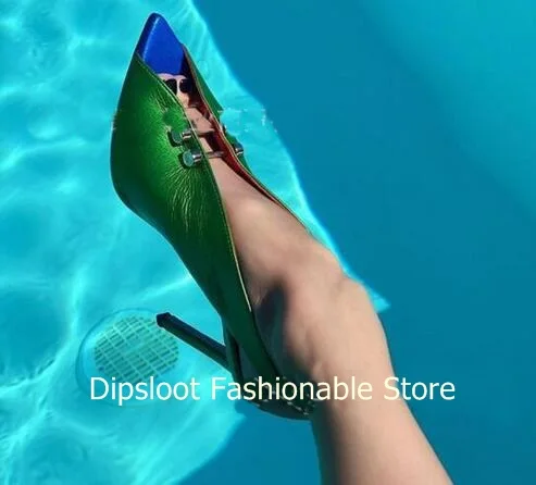 

Сандалии женские летние с острым носком и металлическим носком