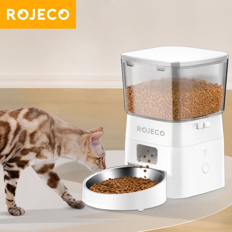 ROJECO2LWIFIAutomaticFeederForCatSmartDogFoodKibbleDispenser