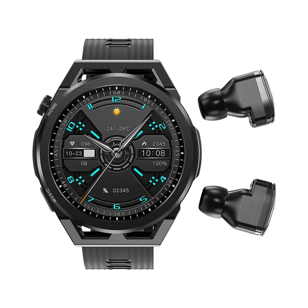 

2 In 1 Call Smart Watch With Earbuds Fitness Tracker Heart Rate Blood Pressure Sleep Monitoring NFC Function For Men Women