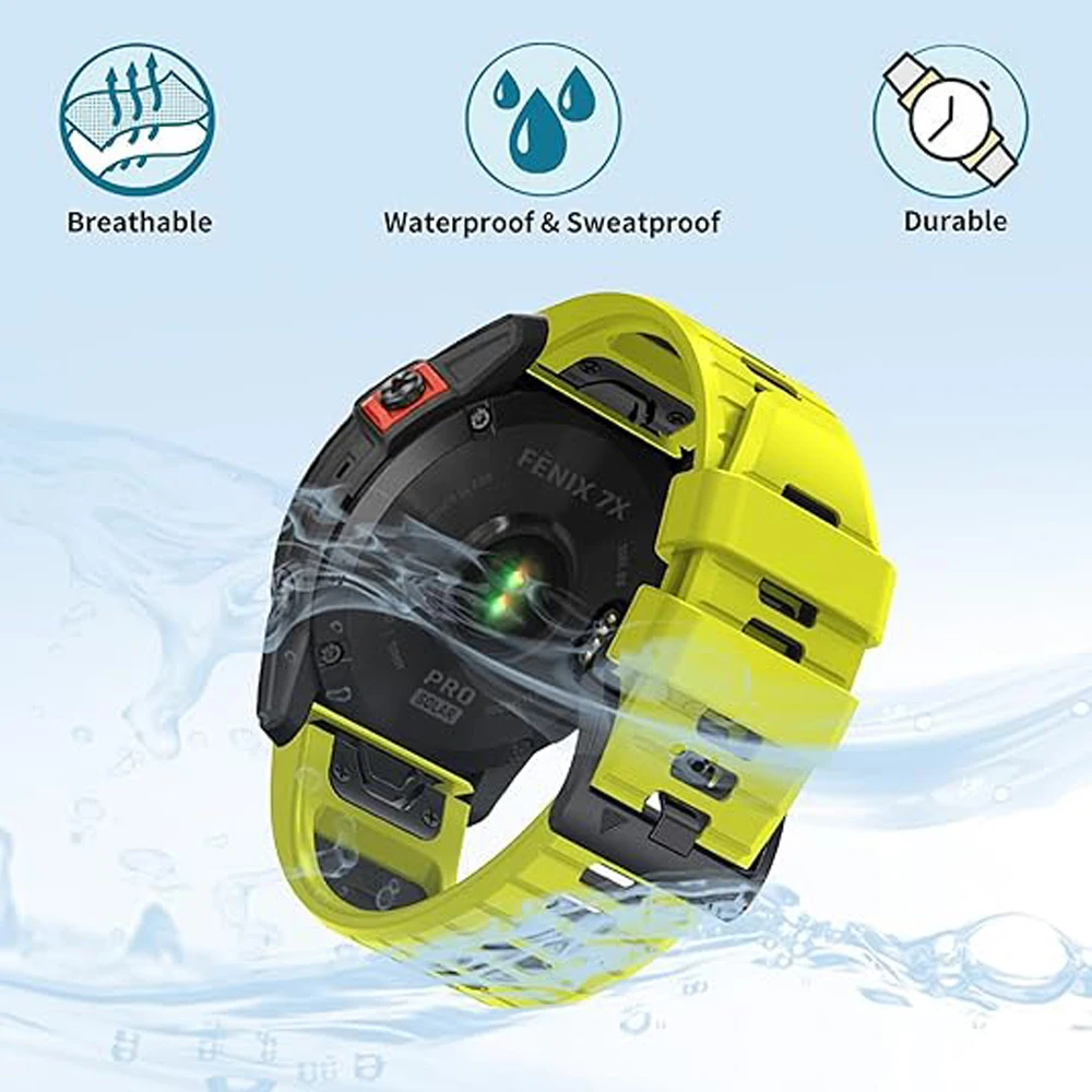 Sport Silicone Strap - QuickFit 22/26mm Watchband Bracelet