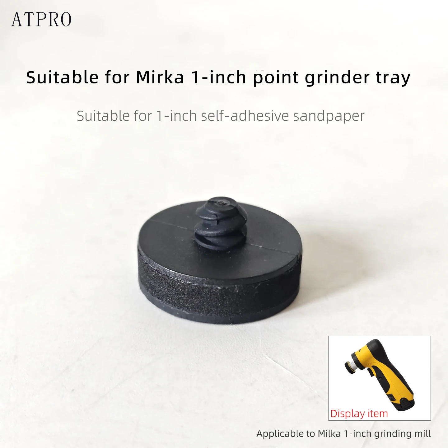 Mirka 1인치 포인트 그라인더 트레이, 원형 도트 접착식 사포, 30mm 직경 섀시 바닥 지지대에 적합