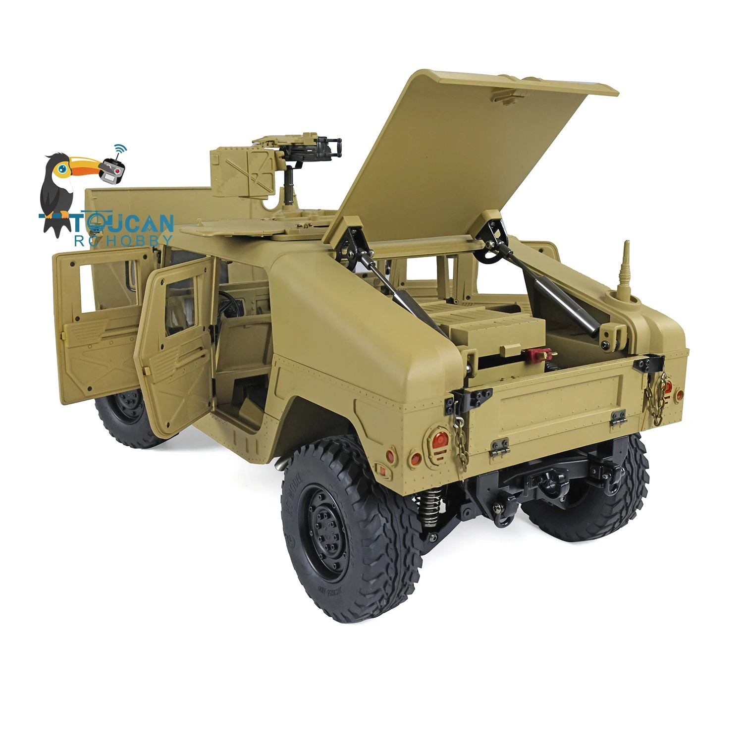 HG RC 4*4 U.S. Military Vehicle 1/10 P408 Racing Car Servo ESC Motor 16CH Radio Gift Toys 3