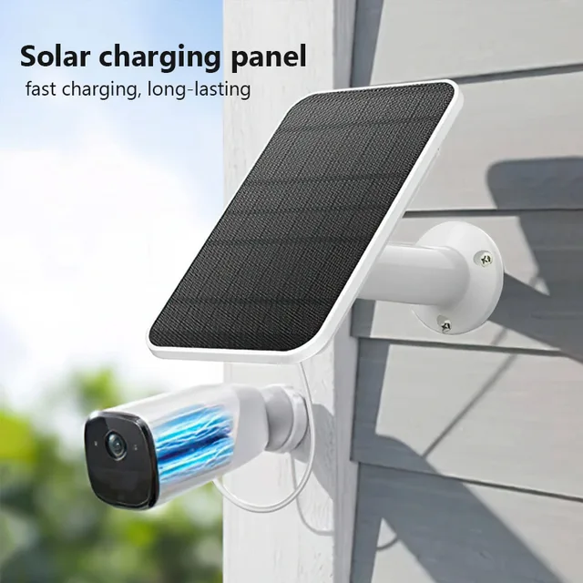 Panneau solaire 3W 6V type-c panneaux solaires cellules solaires extérieures Chargerfor caméra de sécurité/sonnette/petits appareils électroniques 1