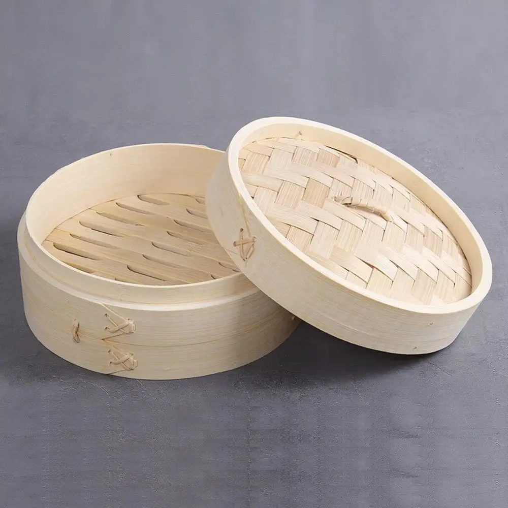 Bamboo Steamer Basket with Lid steamer basket Chinese Bamboo For Cooking Bao Buns Steam