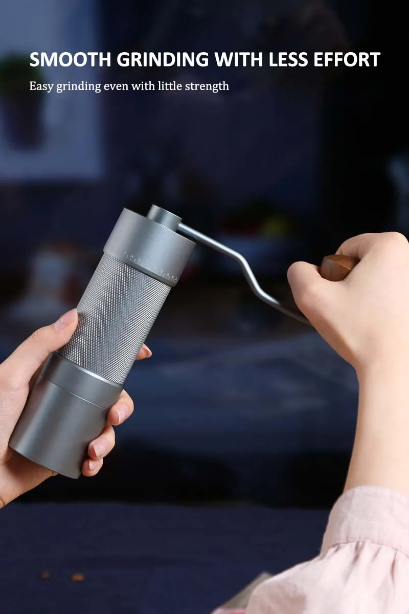 Description Picture 5 of itemOutting Aluminum Alloy Hand Manual Stainless Steel Conical Bur Coffee Bean Grinding Machine Mill for Barista Pour Over Coffee