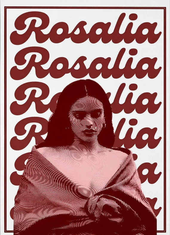 thumbnail image 1 of Póster de portada de álbum de música de cantante de hip hop Rosalía, pintura en lienzo, arte de pared, impresiones, imagen para cafetería, bar, habitación, decoración del hogar, regalos para fanáticos, 1 of 5