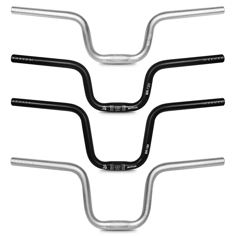 Folding Bike Handlebar 25.4mm Aluminum Hi-Rise 120/160mm Bicycle Swallow Riser B