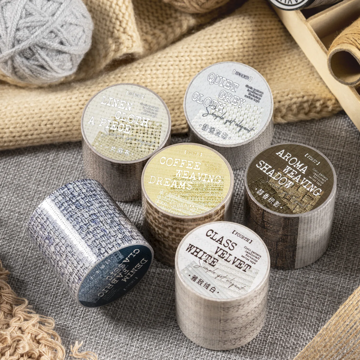 Cloth Pattern Washi Tape Decorative Japanese Stationery Stickers Adhesive Masking Tapes Scrapbooking Stickers School Supplies 5