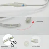 60Leds/m SMD 5050 Led Strip Light 220V High Brightness Waterproof Flexible Kitchen Outdoor Garden Led Lights 5m10m EU plug 4