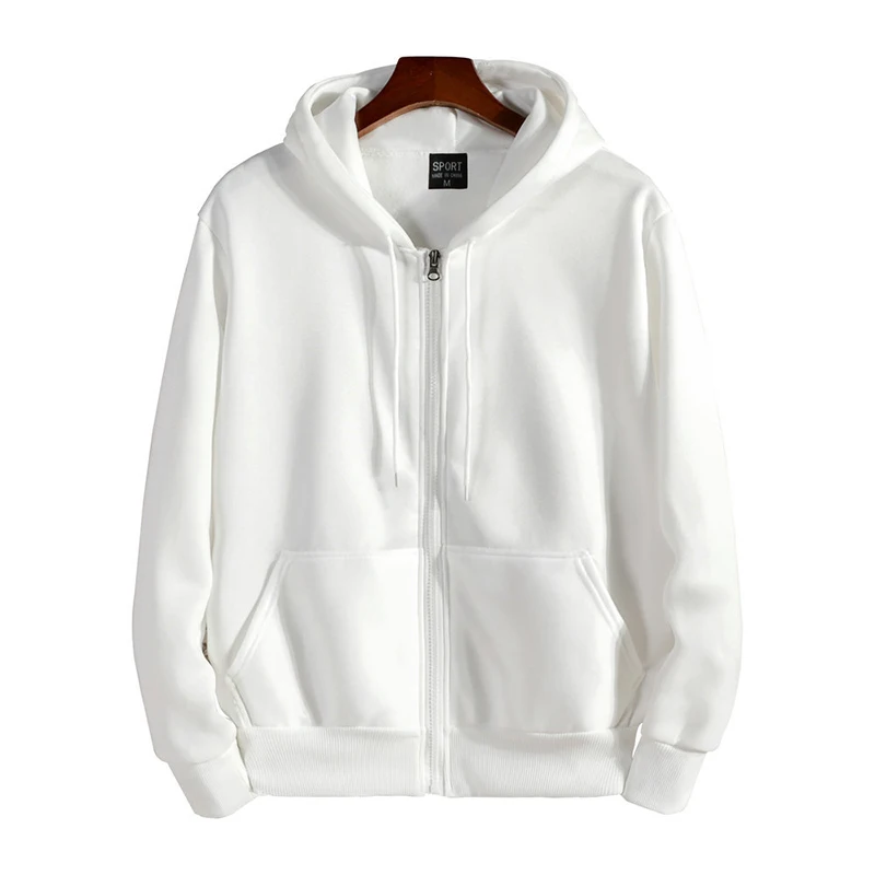 Zipper Hoodies Autumn Winter Men's New Long Sleeve Hooded Sweatshirt Fashion Casual Male Outfit Sportwear Loose Fit Clothes 5