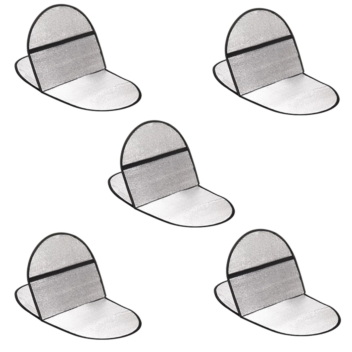 BAAU Electric Vehicle Sun Protection Cushion, Anti-Scalding Heat Insulation Flip Pad, Reflective Aluminum Foil Sunshade Pad