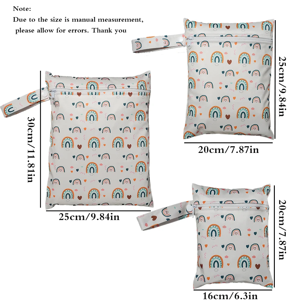 Pororo 3pcs Waterproof Polyester Diaper Bags Sanitary Pad Pouch Portable Wet Bags for Yoga Sports Swimsuit Storage - Image 3