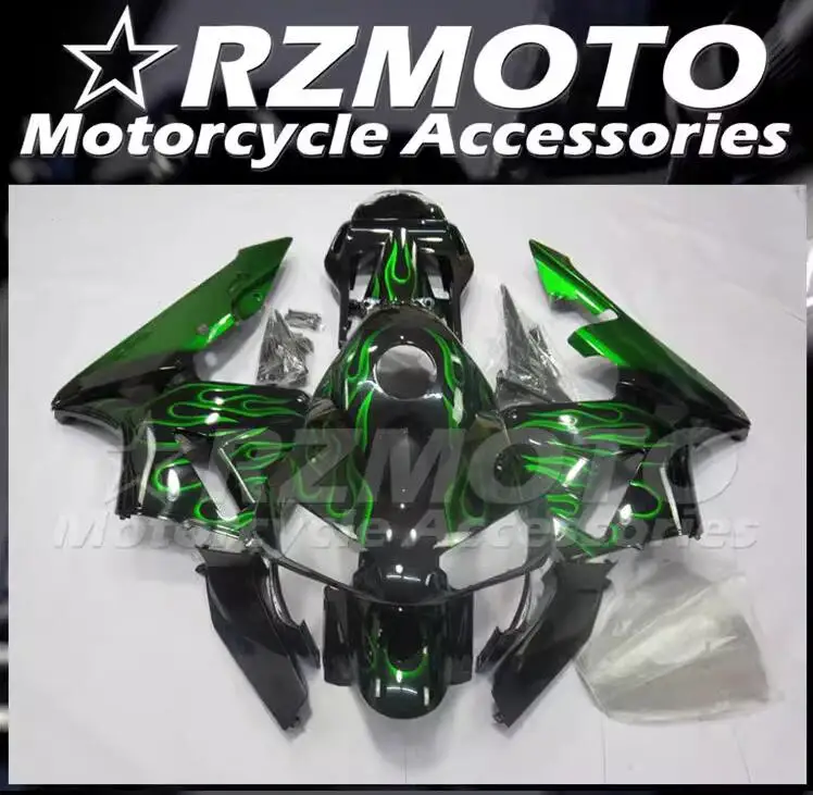 

4Gifts New ABS Motorcycle Fairings Kit Fit for HONDA CBR600RR F5 2003 2004 03 04 Bodywork Set Custom Flame Green