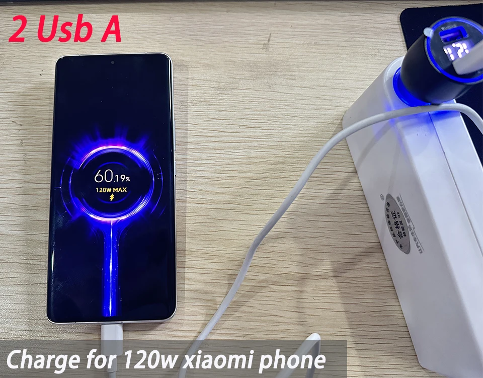 Original Xiaomi Turbo Charger Car 120w 67w Super Fast Auto