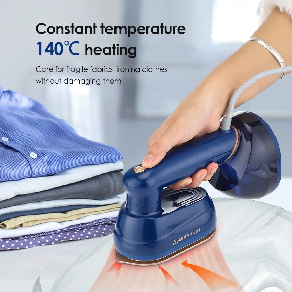  Travel Mini Iron, Portable Handheld Steam Iron for Clothes,  Temperature Control, Steam Ironing and Dry Ironing, Fast Heated up,  Detachable Water Tank, 700W (Blue) (US) : Home & Kitchen