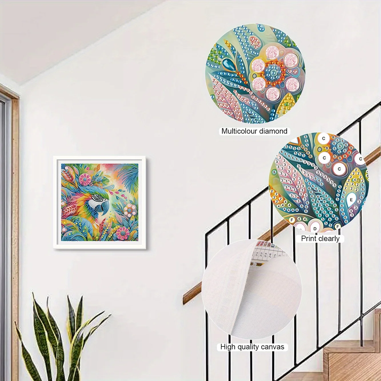 DIY Flowers and Birds 5D Special Shape Diamond Art Kits for Beginners Diamond Art Painting Kits for Home Wall Decoration Gift