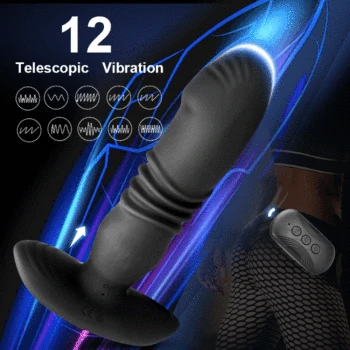 Anal Vibrator for Men 12 Modes Thrusting Prostate Stimulator Massager Butt Plug Anal Sex Toys Dildos for Men Adults Masturbators 4