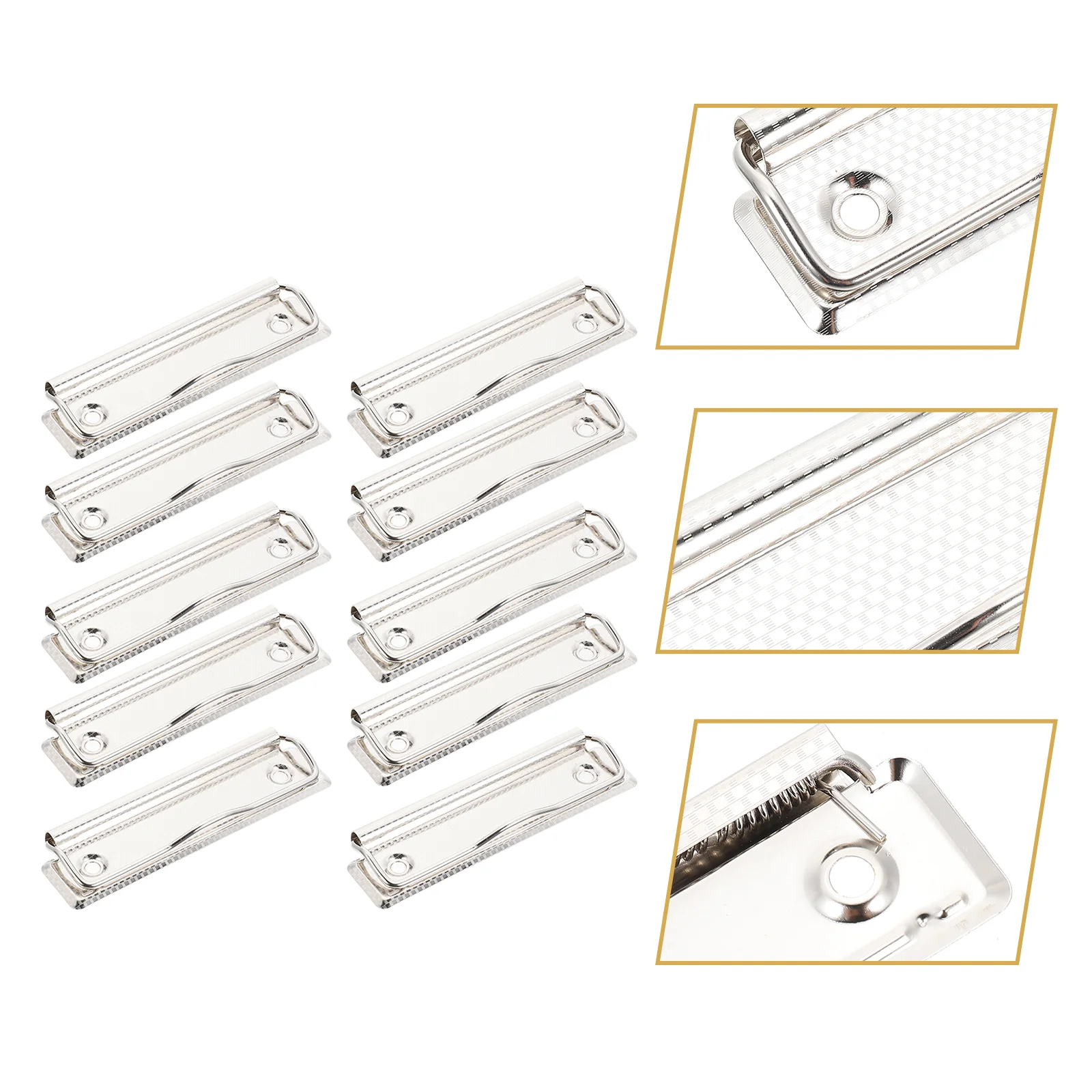 

Mountable Clipboard Clips Metal Hardware for Low Profile Clipboards in School or Office