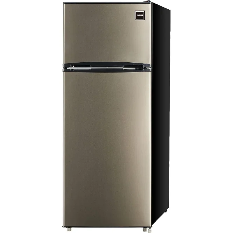 Qwrca rfr725 2 door apartment size refrigerator with freezer,stainless,7.5 cu ft