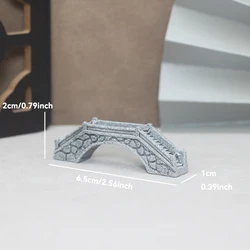 Miniature Sandstone Bridge Figurine for Decorative Landscaping and Fairy Gardens (L)