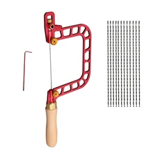 

Manual Wire Saw with Blades Hand Tools Home Accessories Durable Guide Dowel Jig Kit Woodwork DIY Shape Cutting Tool